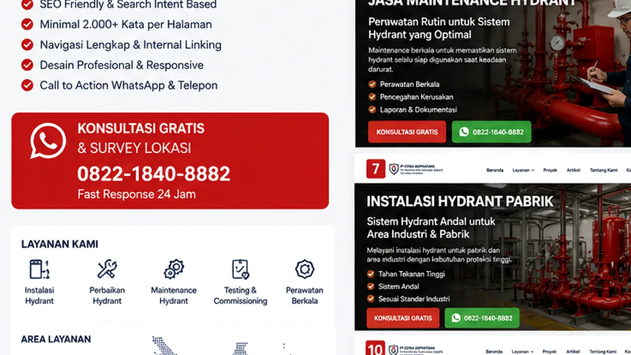 Hydrant Pump untuk Sistem Proteksi Kebakaran PT Citra Adipratama Sakti