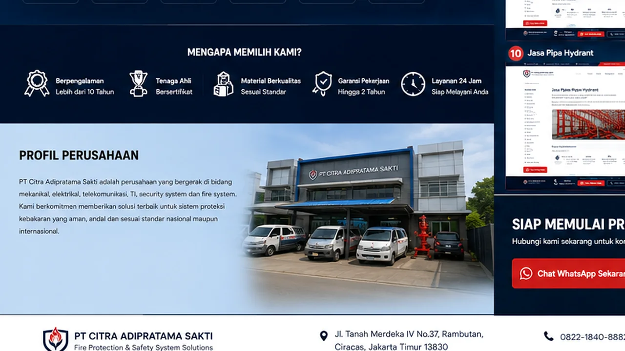 Hydrant Tank dan Reservoir Air PT Citra Adipratama Sakti
