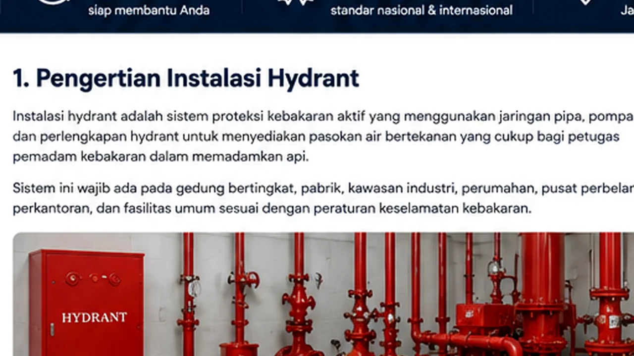 Pengadaan Komponen Sistem Hydrant PT Citra Adipratama Sakti