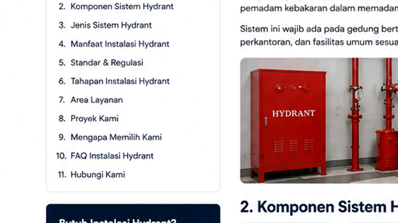 Service Fire Pump Hydrant PT Citra Adipratama Sakti